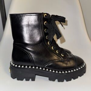 Kate Spade Combat Boots with Pearl Detailing